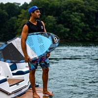 Vente directe : Planche de wakesurf 49 pouces pour débutants, avec noyau EPS, en fibre de verre, pour le surf
