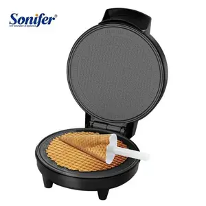 Sonifer SF-6094 wholesale household 220V automatic egg roll electric ice cream mini waffle cone maker