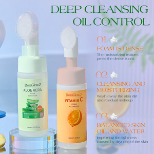 Rửa Mặt Nhãn Hiệu Riêng Vitamin C Làm Trắng Nghệ Mặt Làm Sạch Mousse Aloe Vera Tạo Bọt Sữa Rửa Mặt - Product Image 3