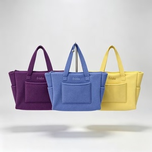 Bolsa de Compras de Tela de Felpa Suave con Colores Personalizados, Logotipo Bordado, Bolso de Mano para Mujer para la Vida Diaria, Bolsa de Supermercado Grande con Bolsillos - Product Image 3
