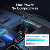 Chargeur de voiture 75W PD45W Type C QC3.0 USB double port, adaptateur de charge rapide pour téléphone portable, iPhone, Samsung, ordinateur portable