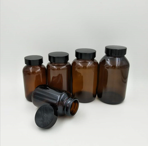 150ml 200ml 250ml hổ phách loại thuốc bào chế thuốc viên nang chai container chai thủy tinh - Product Image 5