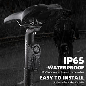 WEST BIKING 盗難防止 ワイヤレスリモコン 自転車アラーム IP65防水 3A電池 113db大音量 電動自転車アラーム - Product Image 6