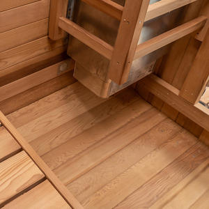 كابينة ساونا خارجية فاخرة لشخصين للفناء الخلفي - ساونا جافة ورطبة من خشب الأرز الأحمر المعتمد من FSC مع تسخين سريع وموحد للمناطق السكنية الراقية - Product Image 4