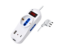 Multiprise électrique italienne type 2 Presa 2P+T 10/16A Bipasso + 1 Prise 10/16A avec 2 USB 1 A+1C 16A