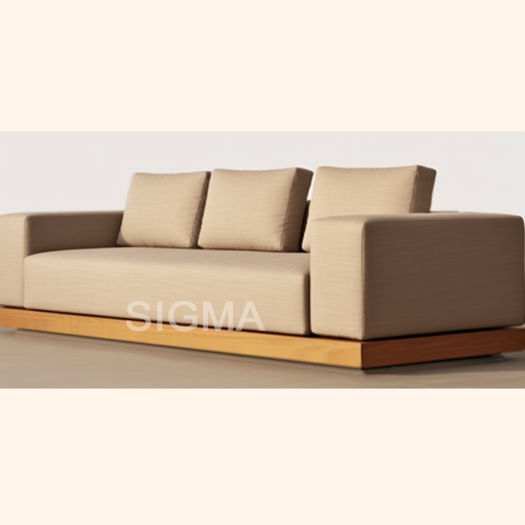 2024 New style  Luxury outdoor patio Modern outdoor teak furniture garden sofa set