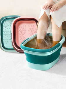 多機能折りたたみ式フットソーク浴槽折りたたみ式フットバスベイシン (ハンドル付きマッサージ用) - Product Image 4