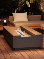Produit phare : Grande cheminée à gaz extérieure, foyer de table robuste pour bois combustible, garantie 5 ans