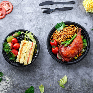 Boîtes à lunch bento en plastique à couvercles individuels, sans BPA, compatibles micro-ondes et congélateur, contenants jetables pour la préparation des repas - Product Image 6