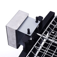 Gril à charbon rotatif chypriote de rôtisserie motorisée automatique en acier inoxydable 12V pour barbecue de camping en plein air