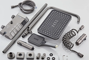 Robinet de baignoire thermostatique mural avec noyau de valve en céramique et ensemble de douche en métal - Product Image 5