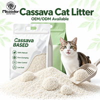 Échantillon gratuit de litière pour chat Micoodor à base de manioc avec litière pour chat au tofu, agglomération rapide pour chats
