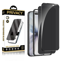 Protection d'écran en verre trempé anti-espion sans poussière avec applicateur facile à installer pour iPhone 14 15 16 17 18 Pro Max