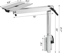 Pied de table réglable pour camping-car, pivotant à 360°, en alliage d'aluminium, support amovible, installation facile, pour caravane, camping-car, yacht, bateau