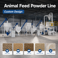 Ligne de production d'aliments pour petits animaux facile à utiliser pour le broyage du maïs, le mélange et la production de pâtes alimentaires