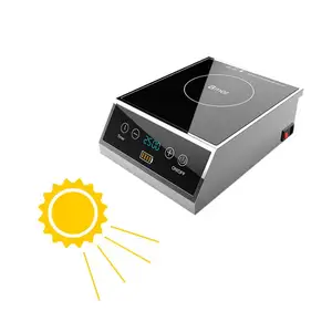 Skin Touch Control Solar Cooker Battery Powered Induction Cooker With Charging Socket