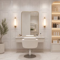 Nouveau style de panneau mural décoratif en PVC écologique imperméable et ignifuge, miroir 3D à trois couches, carré, 50x50, pour usage domestique