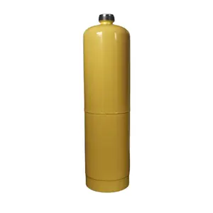 焊接用mapp气体用黄色小钎焊气瓶ST12钢CGA600气瓶EN ISO11118