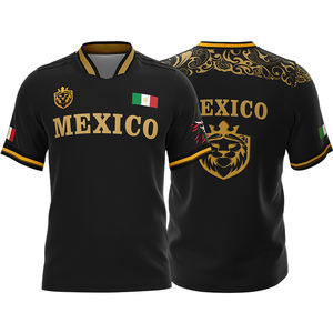 Maillot de football personnalisé du Mexique, impression par transfert thermique, short d'équipe nationale personnalisé, 100% polyester, confortable pour les équipes sportives - Product Image 2