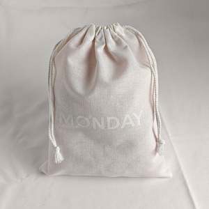 Sac à cordon en coton réutilisable et polyvalent pour bijoux, vêtements, chaussures, chaussettes, emballage, recyclable, vente chaude - Product Image 6