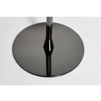 Podio de Acrílico con Base Curva de Acero, Poste Negro, Mesa de Acrílico