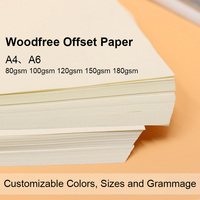 Papel Offset de Acabado Superior Personalizado OEM, Tamaño A4, 80 g/m², Papel Sin Madera, Papel para Copiar e Imprimir, Rollo Jumbo