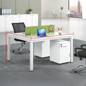 Nhà Máy Bán buôn gỗ trắng văn phòng bàn chuyển đổi với tủ bên đơn giản Modular nhân viên bàn làm việc - Product Image 6