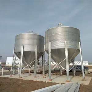 New Farm Automatic Feeding Grain Bin for Cattle Pig Chicken with Temperature Monitoring Sensor Bolted Silo Animal Feed Storage