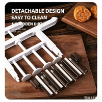 Diviseur de pâte manuel 4 trous en ABS de qualité alimentaire, taille de portion réglable pour la garniture de gâteaux de lune, la pâte de baozi et de raviolis