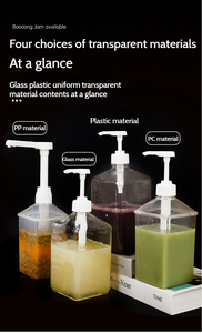 Bouteille de sirop de qualité alimentaire 1L 1.6L avec pompe 8cc 10cc Gallon pour hôtels et restaurants - Product Image 6
