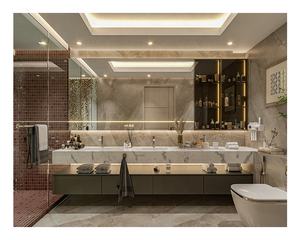 خزانة مرآة تخزين عصرية ، رف تزيين للحمام ، إضاءة ليد مضادة للماء - Product Image 3