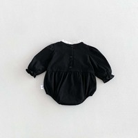 Combinaison à manches longues pour bébé fille, style japonais, style demoiselle d'honneur, automne, volants doux, combinaison pour nouveau-né