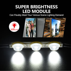 High Power 3W 12V Edge Lit <b>LED</b> <b>Module</b> with 3 Lens for Double Sided Fabric Light Box Signage 125lm/W IP67 Waterproof 5Y Warranty - Product Image 2