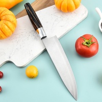 Couteau de chef en acier inoxydable, ciseaux, outils de découpe de cuisine, manche à motif marbré, ensemble de couteaux de cuisine avec bloc à couteaux en acrylique