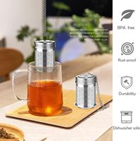 Ensemble de théière personnalisable avec logo, style créatif, en acier inoxydable poli argenté, boule à thé réutilisable, écumoire, filtre à café et thé