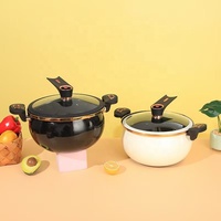 Casserole à micro-pression émaillée, nouveau style, grande capacité, écologique, antiadhésive, résistante aux explosions, compatible lave-vaisselle, gaz et induction