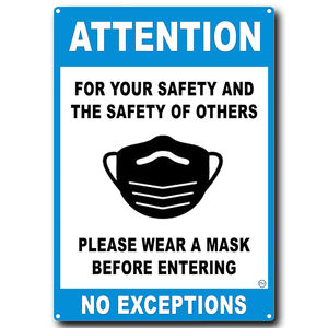 Panneaux de signalisation « Portez un masque facial » en vrac, résistants aux intempéries, à l'eau et aux déchirures, signalisation de sécurité et de santé pour les maisons, les écoles, les bureaux, les entreprises - Product Image 2