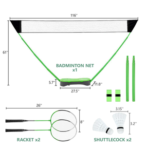 Ensemble extérieur portable <span class=keywords><strong>de</strong></span> sports <span class=keywords><strong>de</strong></span> <span class=keywords><strong>jardin</strong></span> <span class=keywords><strong>de</strong></span> haute qualité, <span class=keywords><strong>filet</strong></span> <span class=keywords><strong>de</strong></span> <span class=keywords><strong>badminton</strong></span> pliant durable idéal pour les pique-niques et les jeux en famille - Product Image 3