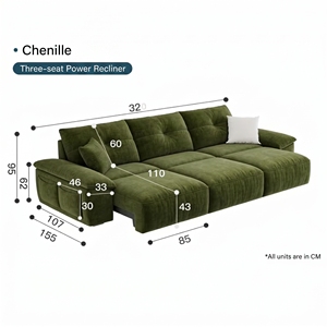 เก้าอี้ปรับเอนไฟฟ้าอิตาลีรุ่นใหม่ แบบ Zero Wall Clearance Motion 3 ที่นั่ง หุ้มด้วยผ้ากำมะหยี่หรูหรา รุ่น P102 - Product Image 6