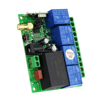 Interrupteur sans fil industriel RF 4 canaux DC 12V 24V 36V avec récepteur 4 canaux et télécommande longue portée