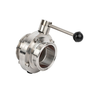 1.5 "cấp thực phẩm Hàn/chủ đề vệ sinh SS316L Van bướm - Product Image 4