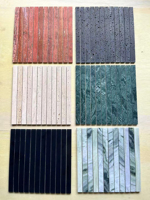 Nouveauté Longue Bande de Mosaïque de Marbre Multicolore Pierre Naturelle Kit de Décoration Murale Intérieure Carreau de Mosaïque en Marbre Kat