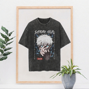 เสื้อยืดวินเทจทรงโอเวอร์ไซส์ แขนครึ่งตัว ผู้ชาย แฟชั่นฤดูร้อน ไหล่ตก ทรงหลวม ออกกำลังกาย ฟิตเนส น้ำหนัก 300 กรัม ผ้าถัก - Product Image 3