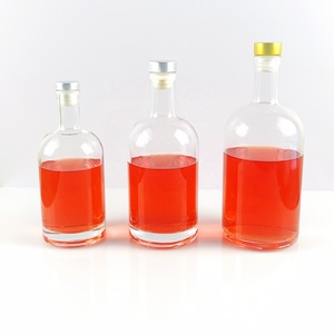 Botella de Licor de 680 ml, Diseño Personalizado, Vidrio Transparente, para <span class=keywords><strong>Mezcal</strong></span> Sequoia, Brandy, Ron, Vodka, Whisky, con Tapón de Corcho - Product Image 2