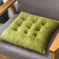 Coussin de siège uni en gros, coussin de sol carré pour bureau, coussin de chaise simple en velours cristal, coussin en peluche d'hiver