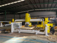 2023 alta eficiencia 4 ejes puente Sierra CNC enrutador 3200*2000mm corte de inglete cualquier dirección usado granito grabado corte PLC