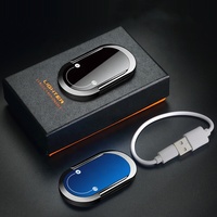 Briquet électronique portable rechargeable USB en métal avec support de téléphone, design minimaliste, options multicolores, logo personnalisé Lovisle Tech