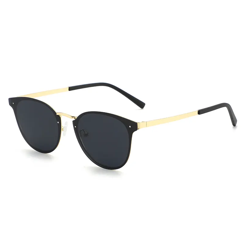 Best selling high quality wholesale golden retro round optical glasses frames thin eyewear sunglasses
