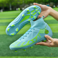 Chaussures de football montantes pour hommes, chaussures d'entraînement professionnelles pour étudiants et enfants, grandes tailles, crampons de football prêts pour les matchs