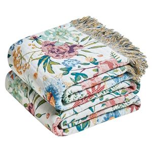 Manta de Sofá Duradera, Tejida, con Bordado Tropical, Estilo Boho, Hecha a Mano, Alfombra Nórdica de Algodón - Product Image 4